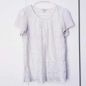 Craig white lace blouse